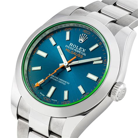 rolex milgauss yellow|Rolex Milgauss blue price.